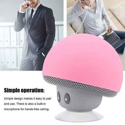 Mini Bluetooth Mushroom Speaker Waterproof Can Be Used as a Mobile Phone Holder Suitable for Family Parties and Small Parties