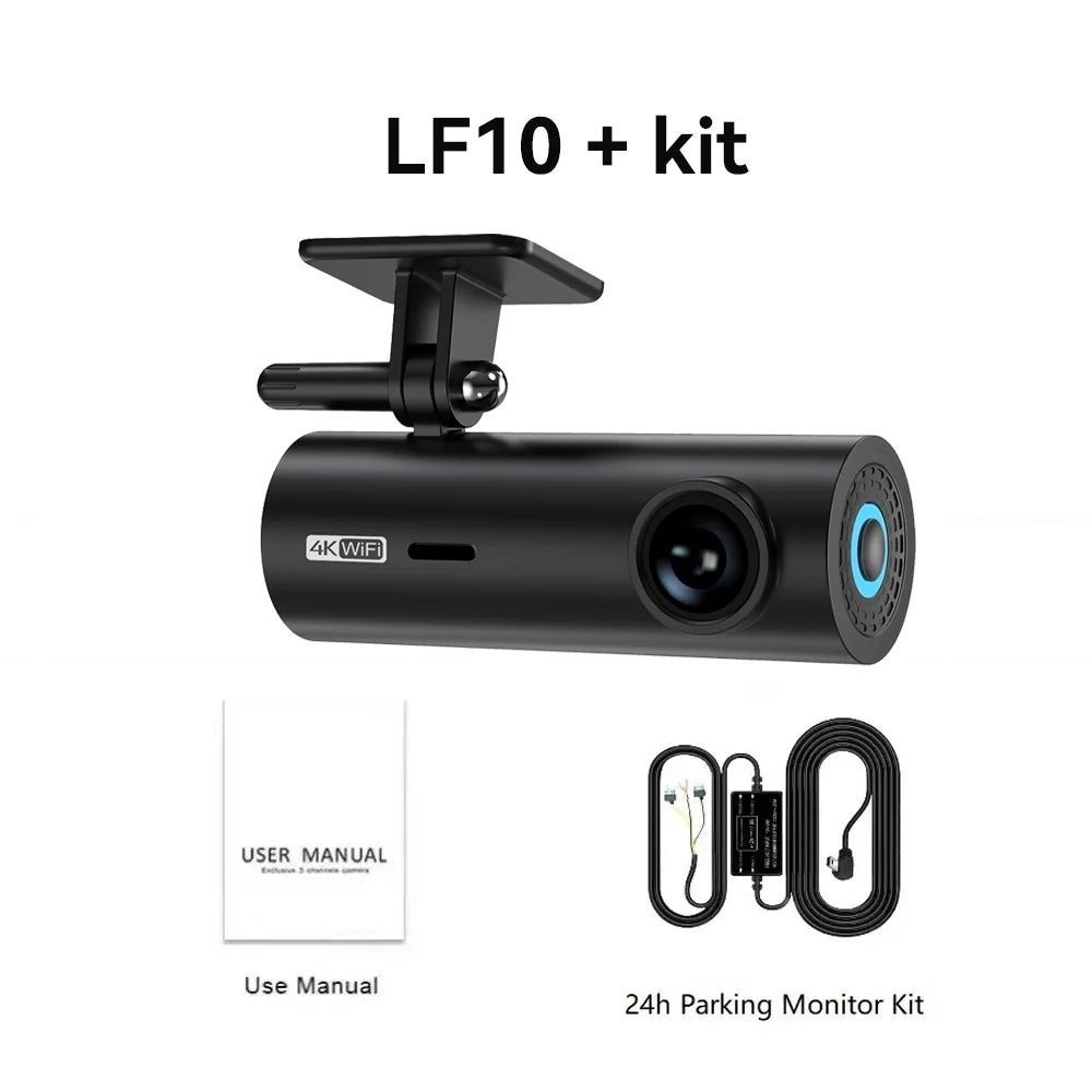 LF10 Front 4K Dashcam Loop Recording and Auto Overwriting Car Video Recorders Time Overprint Video Playback Dash Cams