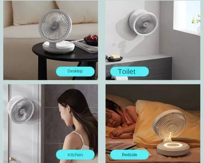 Youpin Edon Air Circulation Fan Wireless Suspended USB Rechargeable Night Light Touch Control 4 Wind Speed Folding Electric Fan